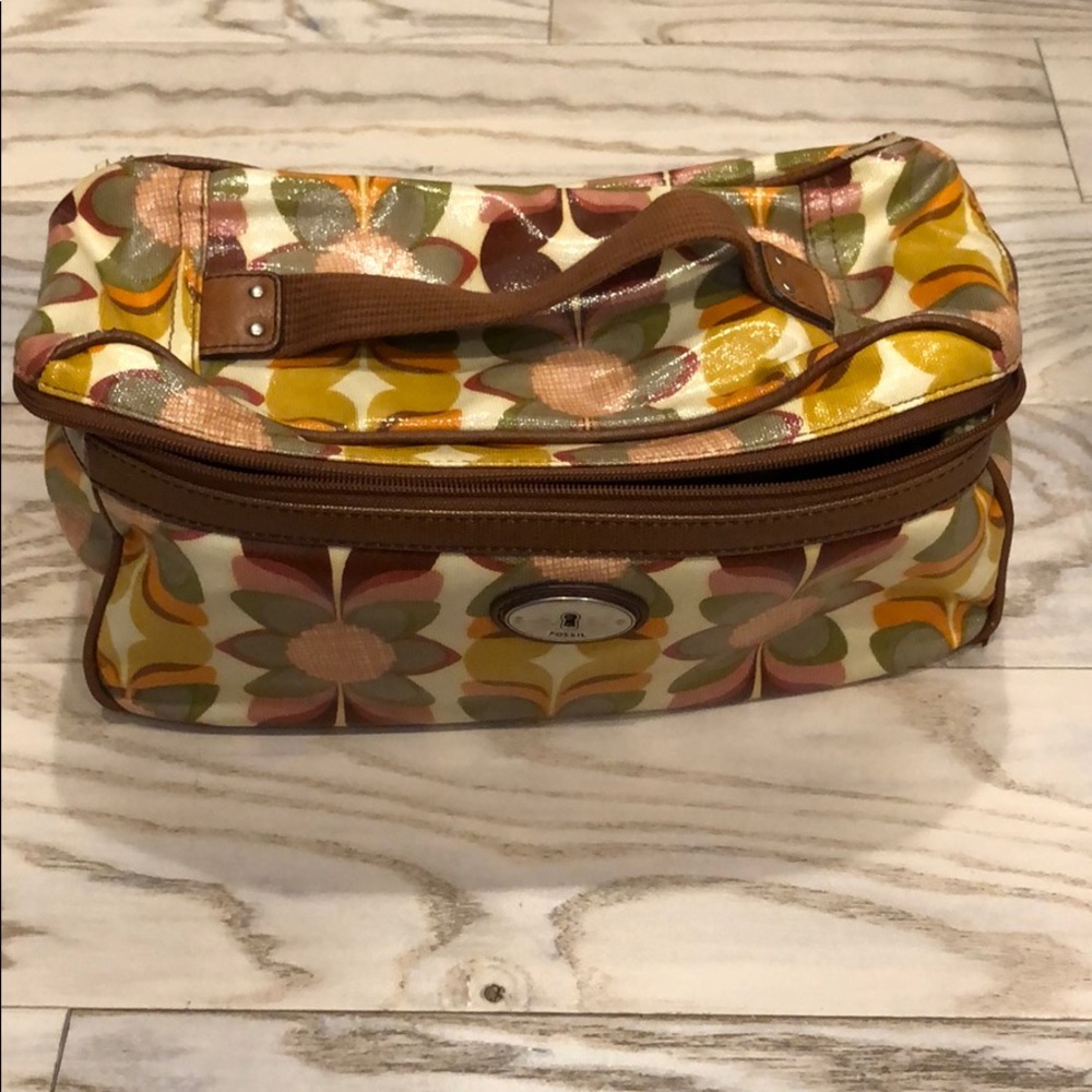 Fossil cosmetics bag plus bonus accessory bag